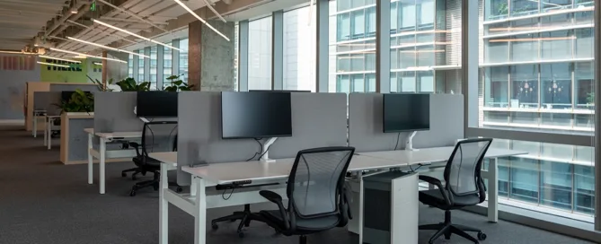 Empty office during summer holiday period representing HR challenges.