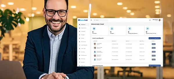 HR manager reviewing employee leave calendar and holiday requests
